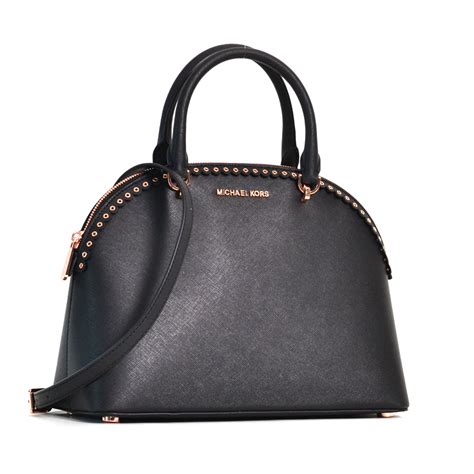 emmy black leather michael kors|Michael Kors Emmy satchel.